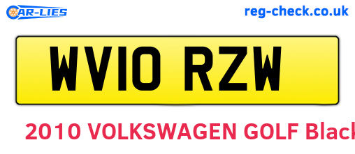 WV10RZW are the vehicle registration plates.
