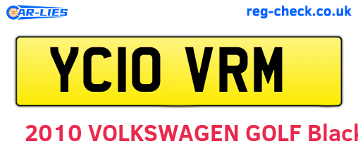 YC10VRM are the vehicle registration plates.