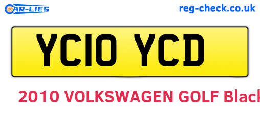 YC10YCD are the vehicle registration plates.