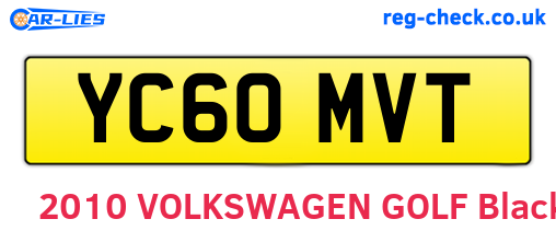 YC60MVT are the vehicle registration plates.