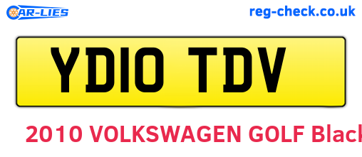 YD10TDV are the vehicle registration plates.