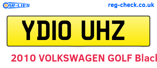 YD10UHZ are the vehicle registration plates.
