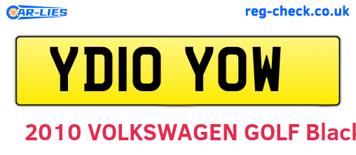 YD10YOW are the vehicle registration plates.