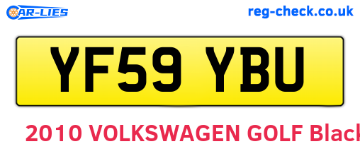 YF59YBU are the vehicle registration plates.