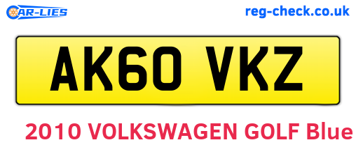 AK60VKZ are the vehicle registration plates.