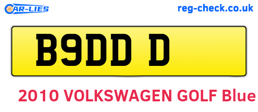 B9DDD are the vehicle registration plates.