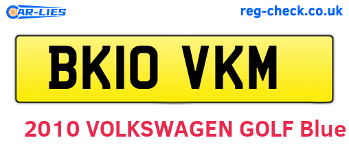 BK10VKM are the vehicle registration plates.