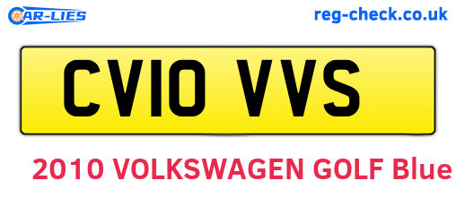 CV10VVS are the vehicle registration plates.