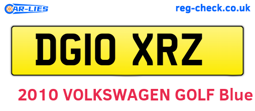 DG10XRZ are the vehicle registration plates.