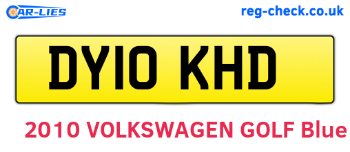 DY10KHD are the vehicle registration plates.