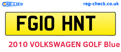 FG10HNT are the vehicle registration plates.