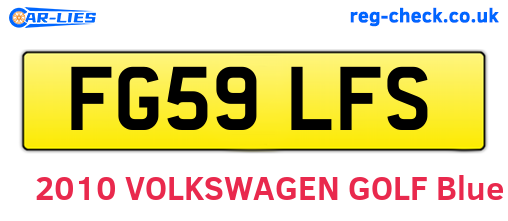 FG59LFS are the vehicle registration plates.