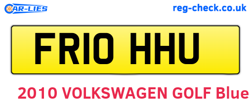 FR10HHU are the vehicle registration plates.