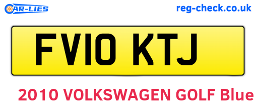 FV10KTJ are the vehicle registration plates.