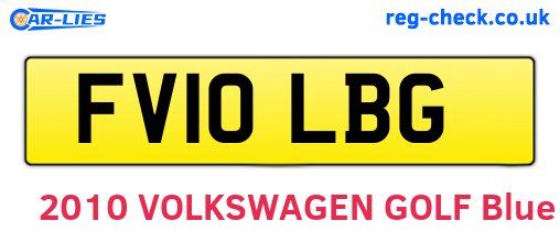 FV10LBG are the vehicle registration plates.