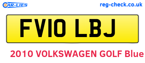 FV10LBJ are the vehicle registration plates.