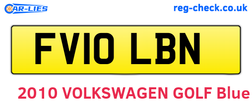 FV10LBN are the vehicle registration plates.