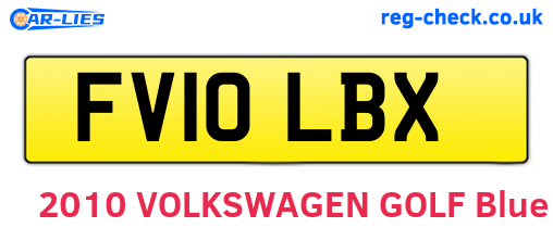 FV10LBX are the vehicle registration plates.