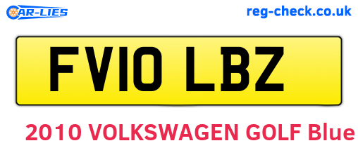 FV10LBZ are the vehicle registration plates.