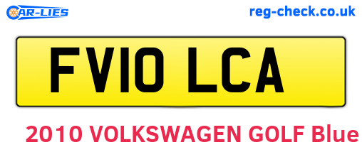 FV10LCA are the vehicle registration plates.