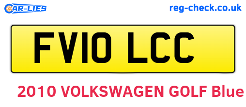 FV10LCC are the vehicle registration plates.
