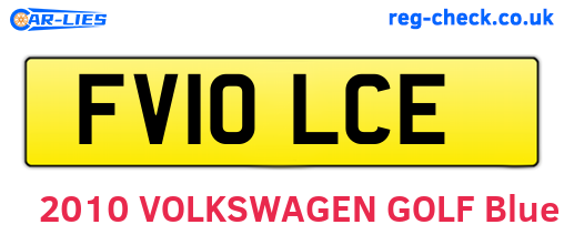 FV10LCE are the vehicle registration plates.
