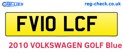 FV10LCF are the vehicle registration plates.