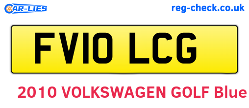FV10LCG are the vehicle registration plates.