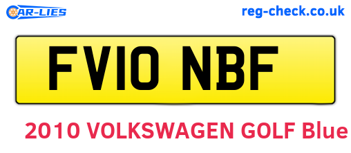 FV10NBF are the vehicle registration plates.