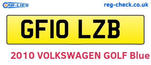 GF10LZB are the vehicle registration plates.