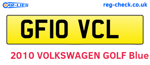 GF10VCL are the vehicle registration plates.