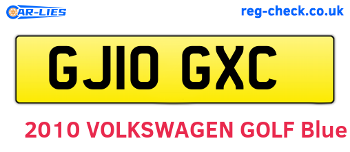 GJ10GXC are the vehicle registration plates.