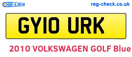 GY10URK are the vehicle registration plates.