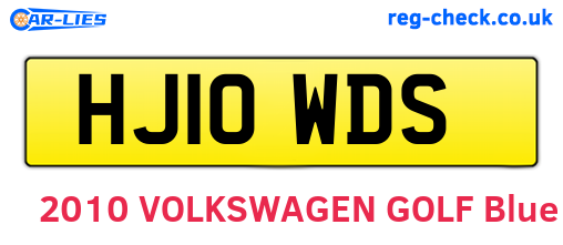 HJ10WDS are the vehicle registration plates.