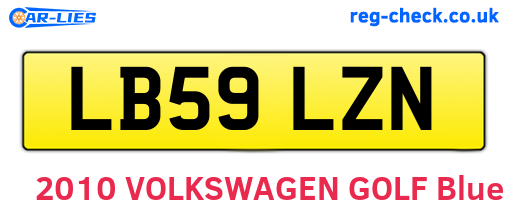 LB59LZN are the vehicle registration plates.