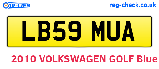LB59MUA are the vehicle registration plates.