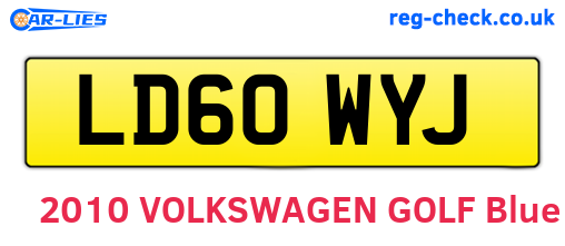 LD60WYJ are the vehicle registration plates.