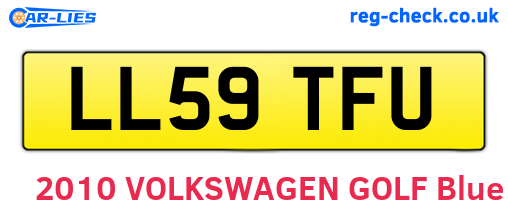 LL59TFU are the vehicle registration plates.