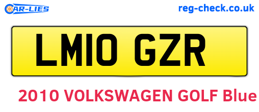 LM10GZR are the vehicle registration plates.