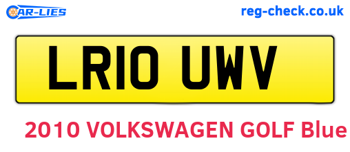 LR10UWV are the vehicle registration plates.