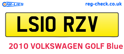 LS10RZV are the vehicle registration plates.