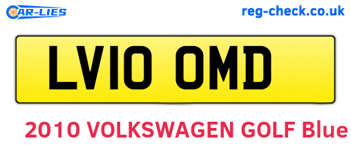 LV10OMD are the vehicle registration plates.