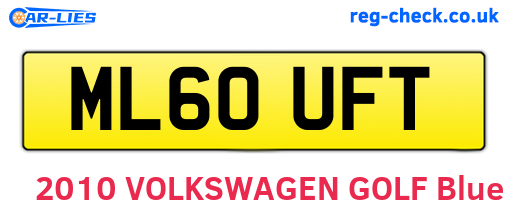 ML60UFT are the vehicle registration plates.