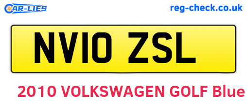 NV10ZSL are the vehicle registration plates.