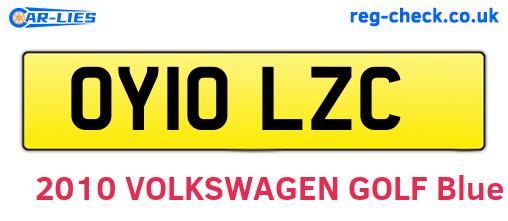 OY10LZC are the vehicle registration plates.
