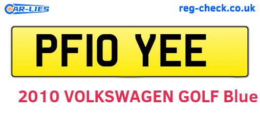PF10YEE are the vehicle registration plates.