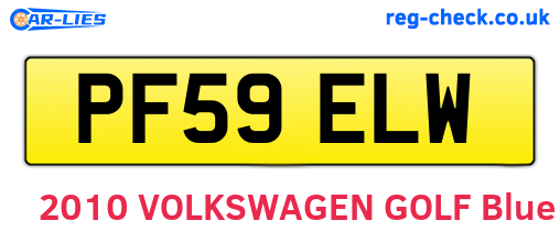 PF59ELW are the vehicle registration plates.
