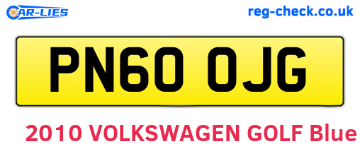 PN60OJG are the vehicle registration plates.