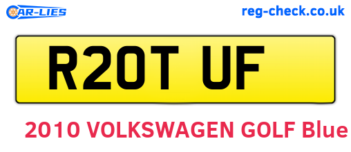 R20TUF are the vehicle registration plates.