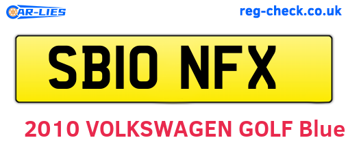 SB10NFX are the vehicle registration plates.